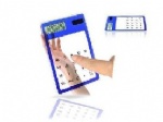 Solar touch screen calculator