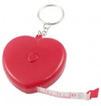 Heart shape tape measure with keychain