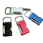 Keychain with opener, mini knife